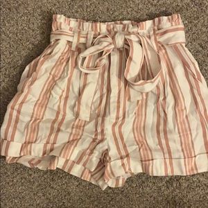 Pink and White Shorts